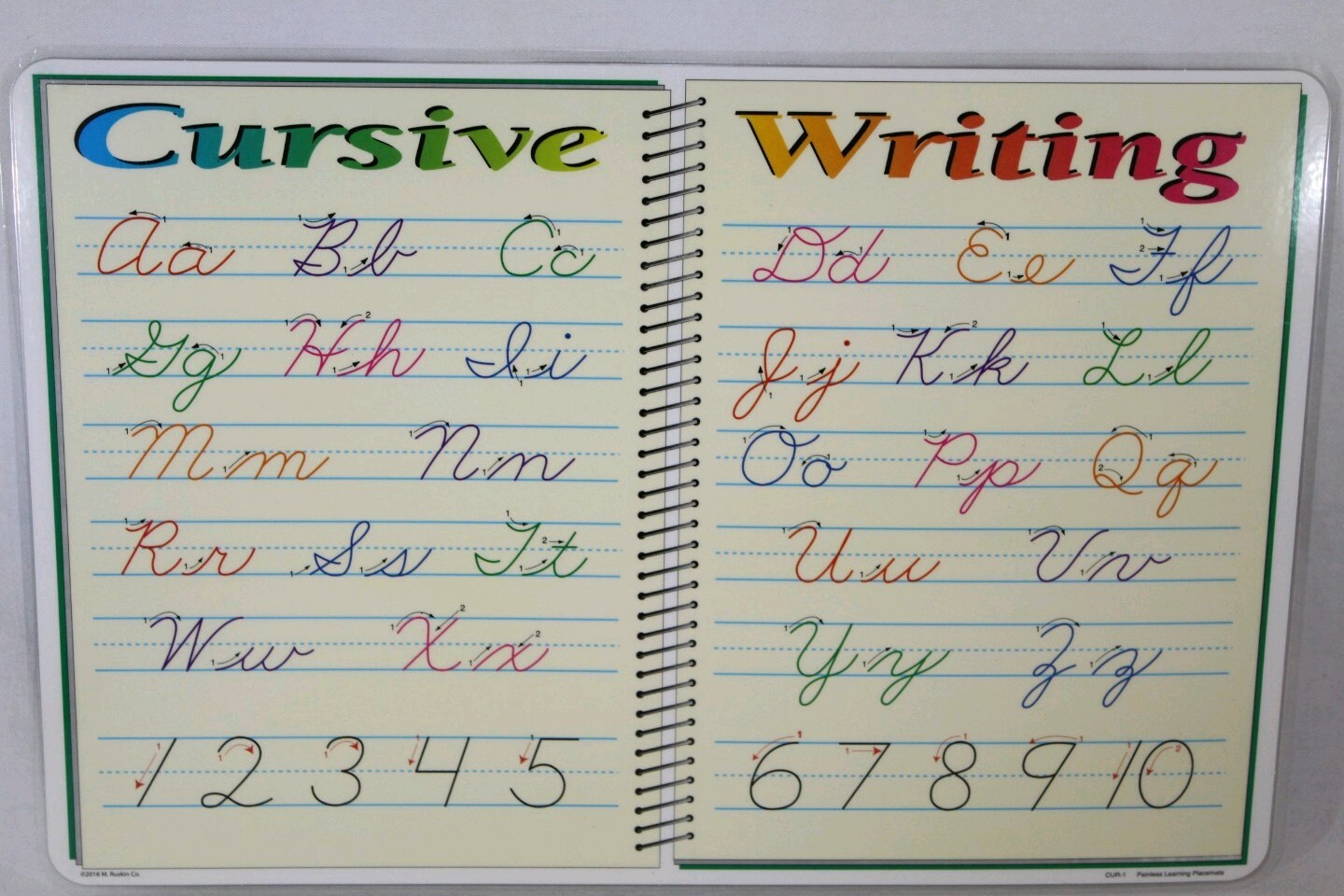 Painless Learning Placemat Cursive Writing New Educational