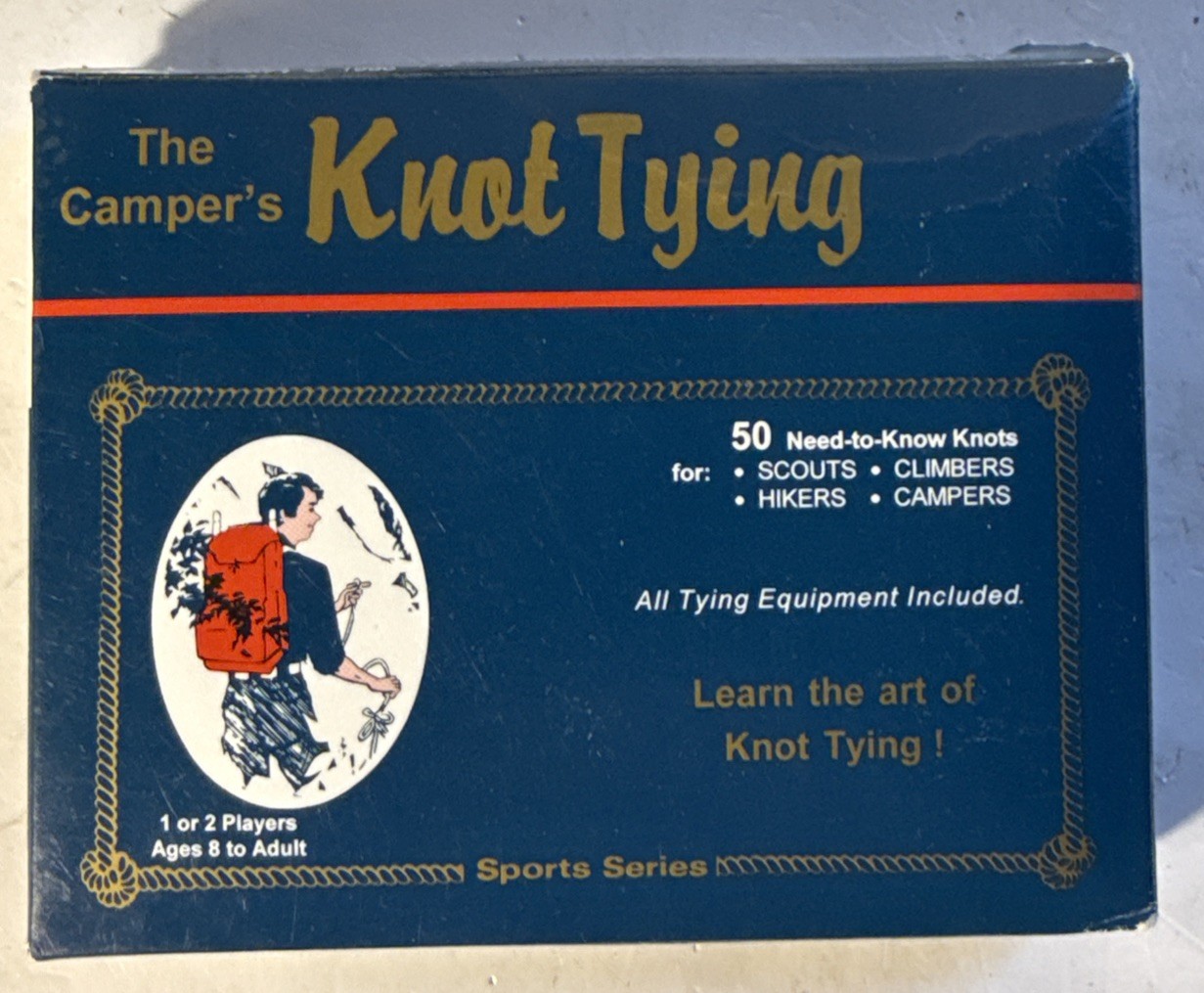 The Camper’s Knot Tying Kit / Game 50 Need-to-Know Knots Set Educational Fun