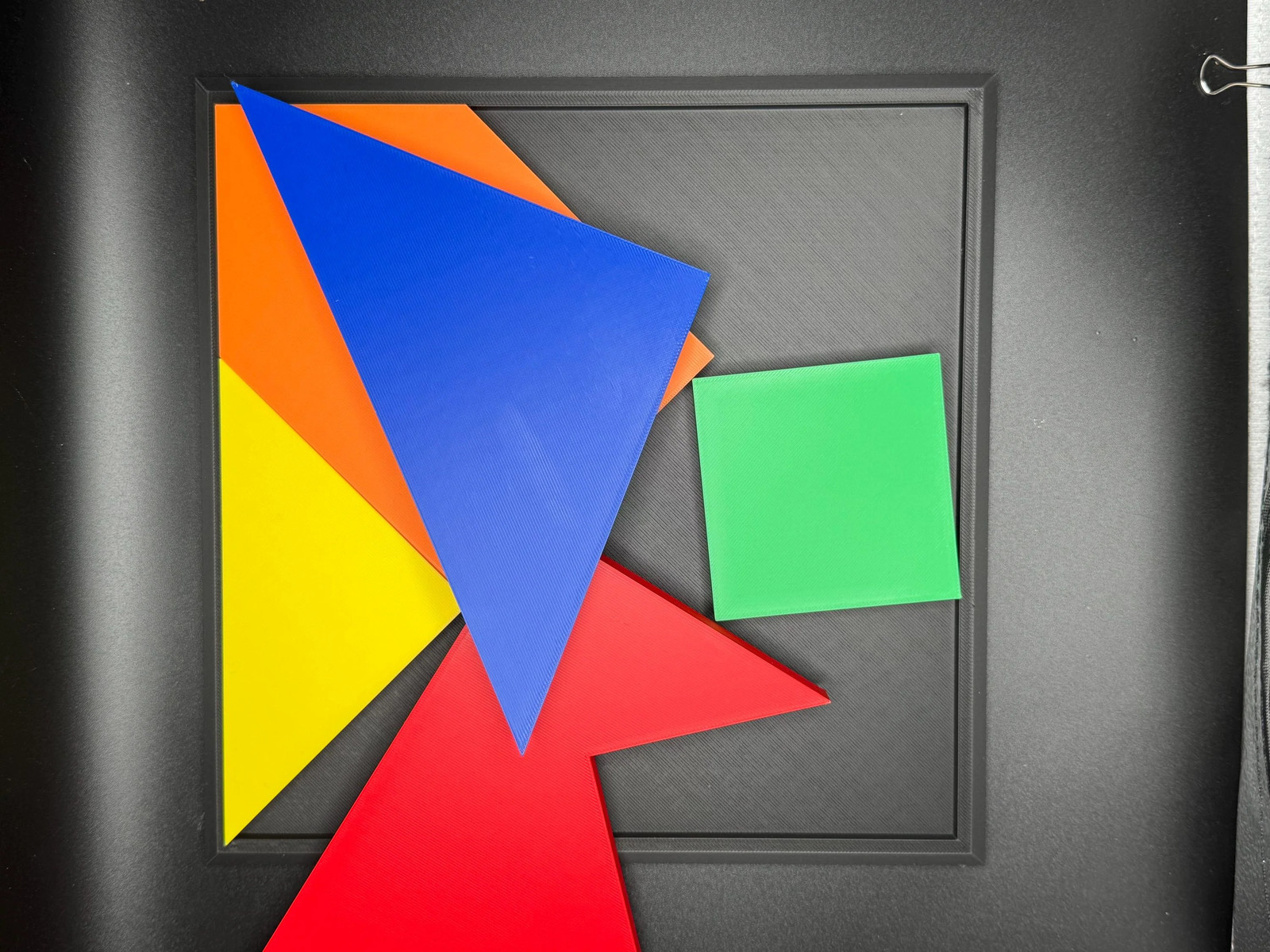 Square Puzzle – 3D Printed Fit All 5 Shapes Inside Box, Great Gift for Puzzle