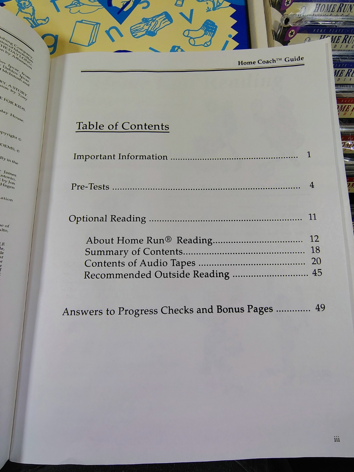 Learn to Read Program by Educational Insights 4+ Home Run School Workbooks Tapes
