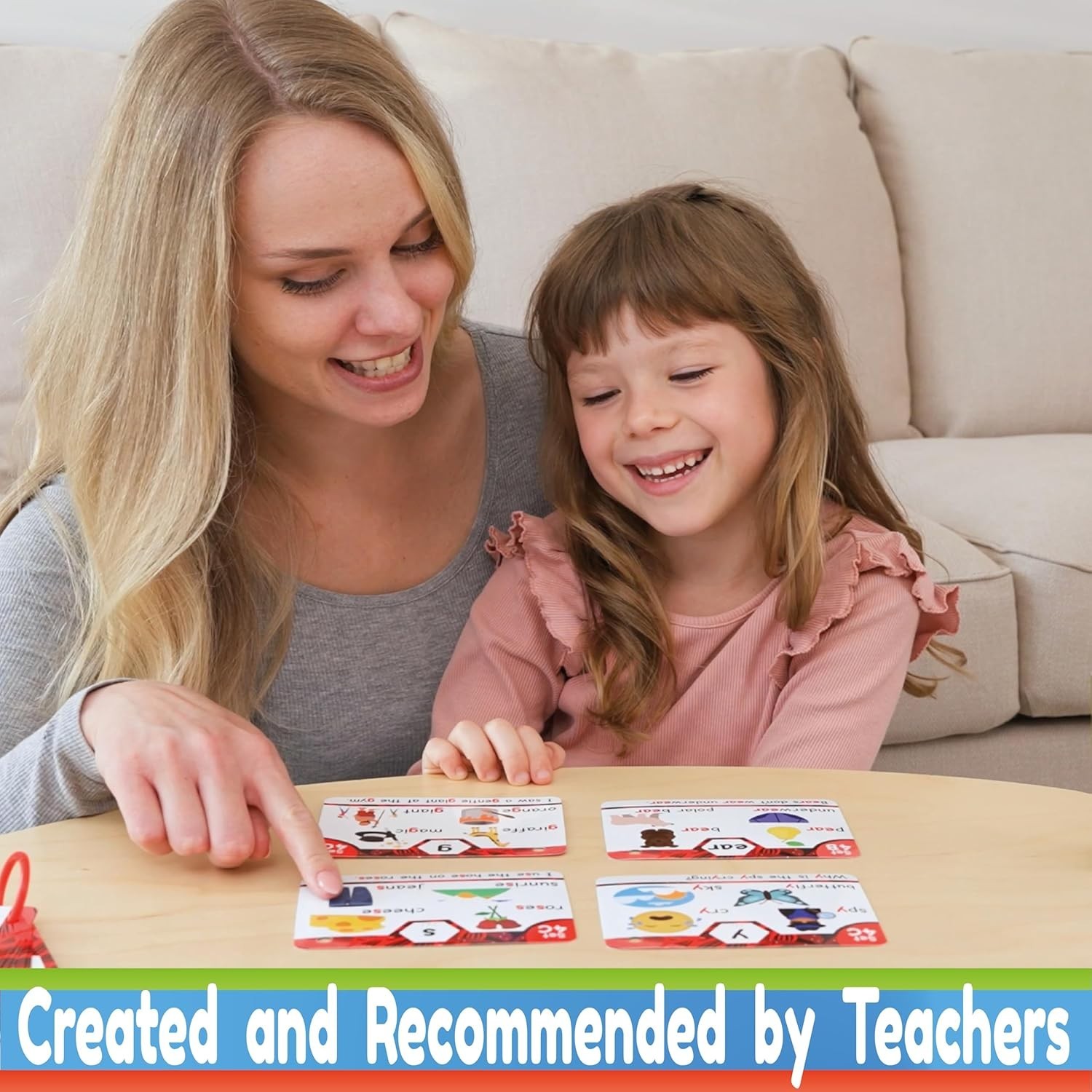 Interactive Phonics Flash Cards – 62 Cards for Cognitive Development 4-8