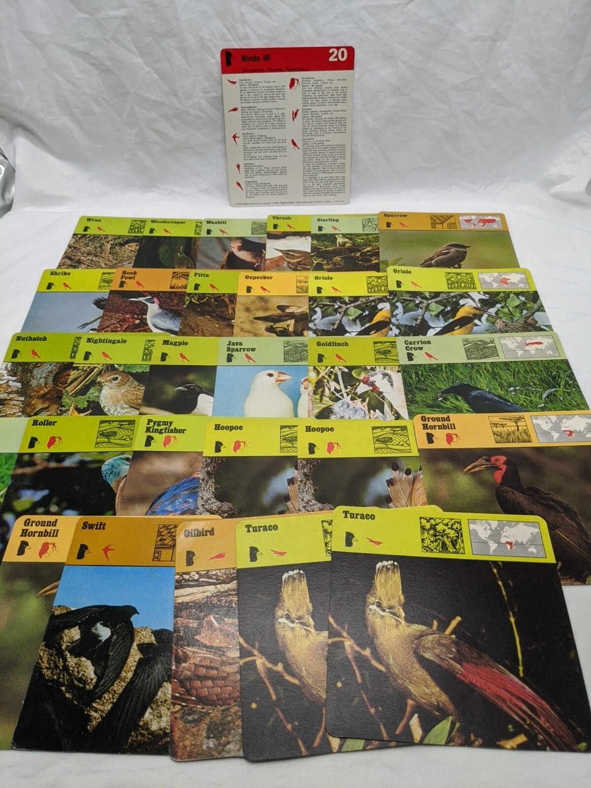 Lot Of (29) 1975 Rencontre Birds III Education Cards