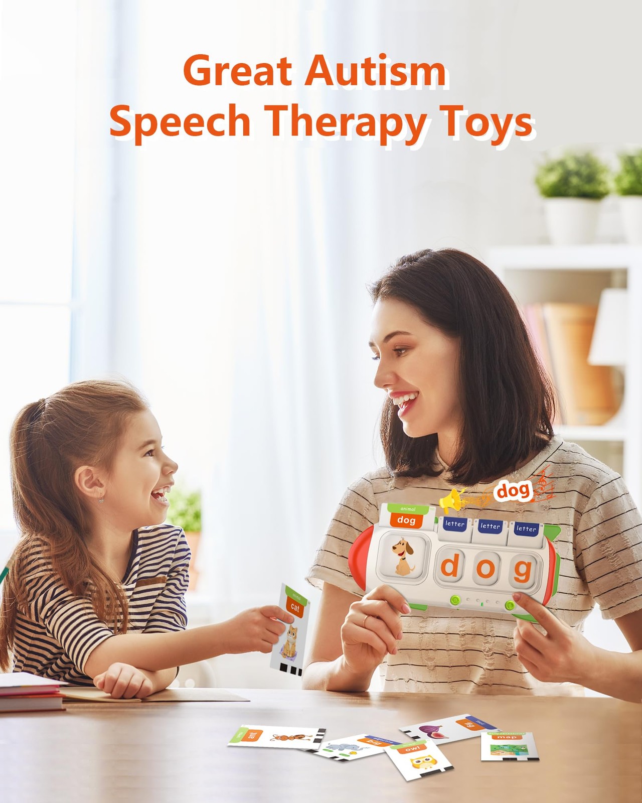 Spelling&Talking Flash Cards for Toddlers 3-8 Years Old – Speech Therapy with…