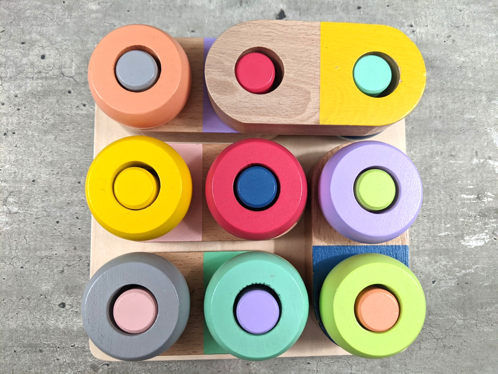 Let’s Play! Kiwi Co Wooden Educational Puzzle Wooden Montessori Toy Baby Toddler