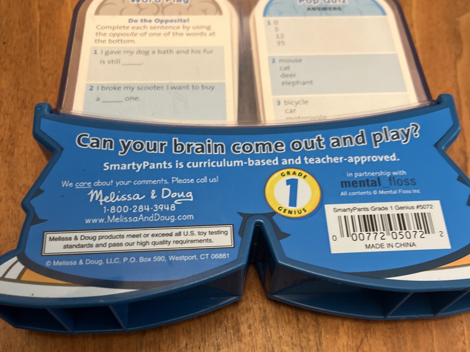 Smarty Pants 1st Grade Melissa and Doug 120 Educational Questions Puzz Cards