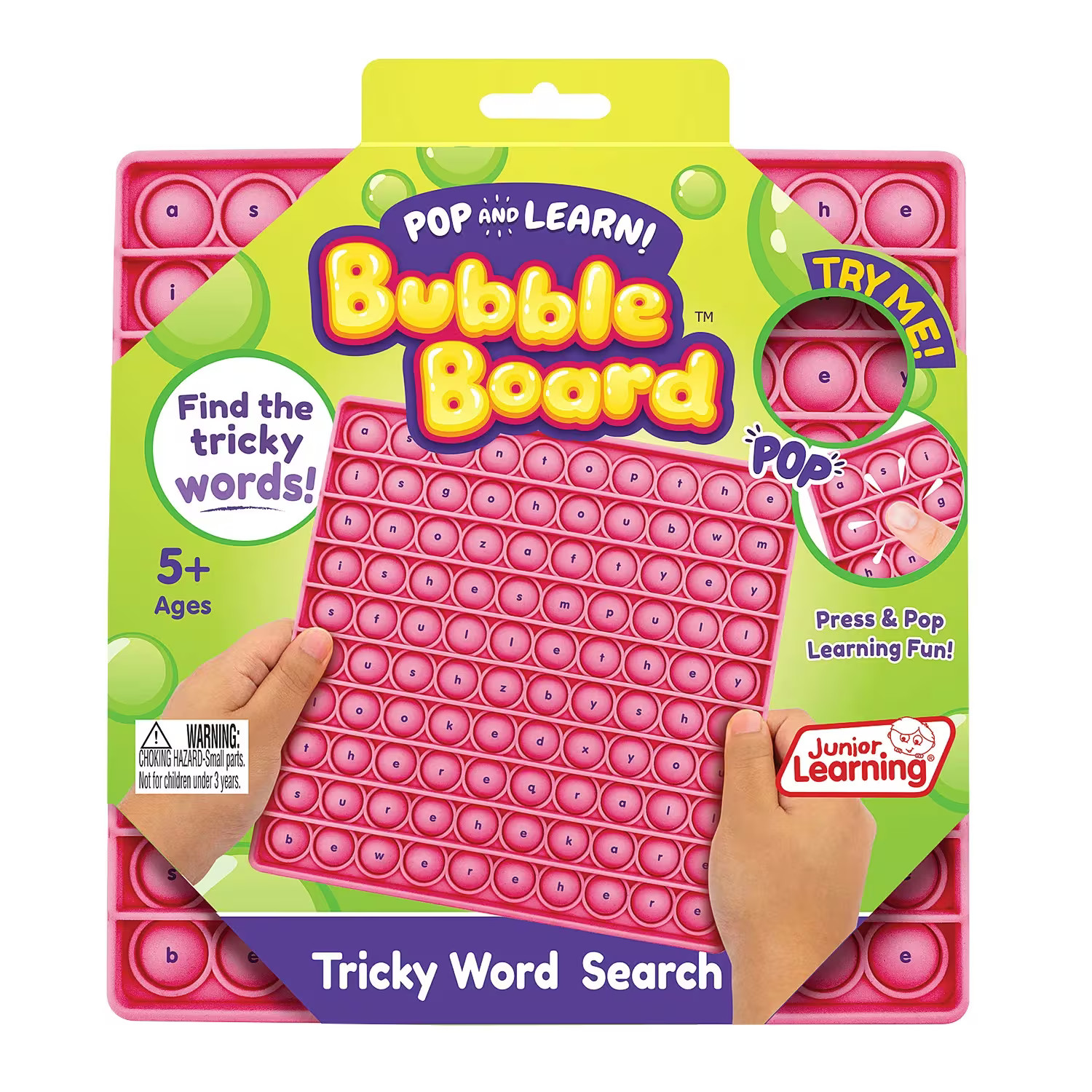 Fun Express Junior Learning Tricky Word Search Pop and Learn! Bubble Board