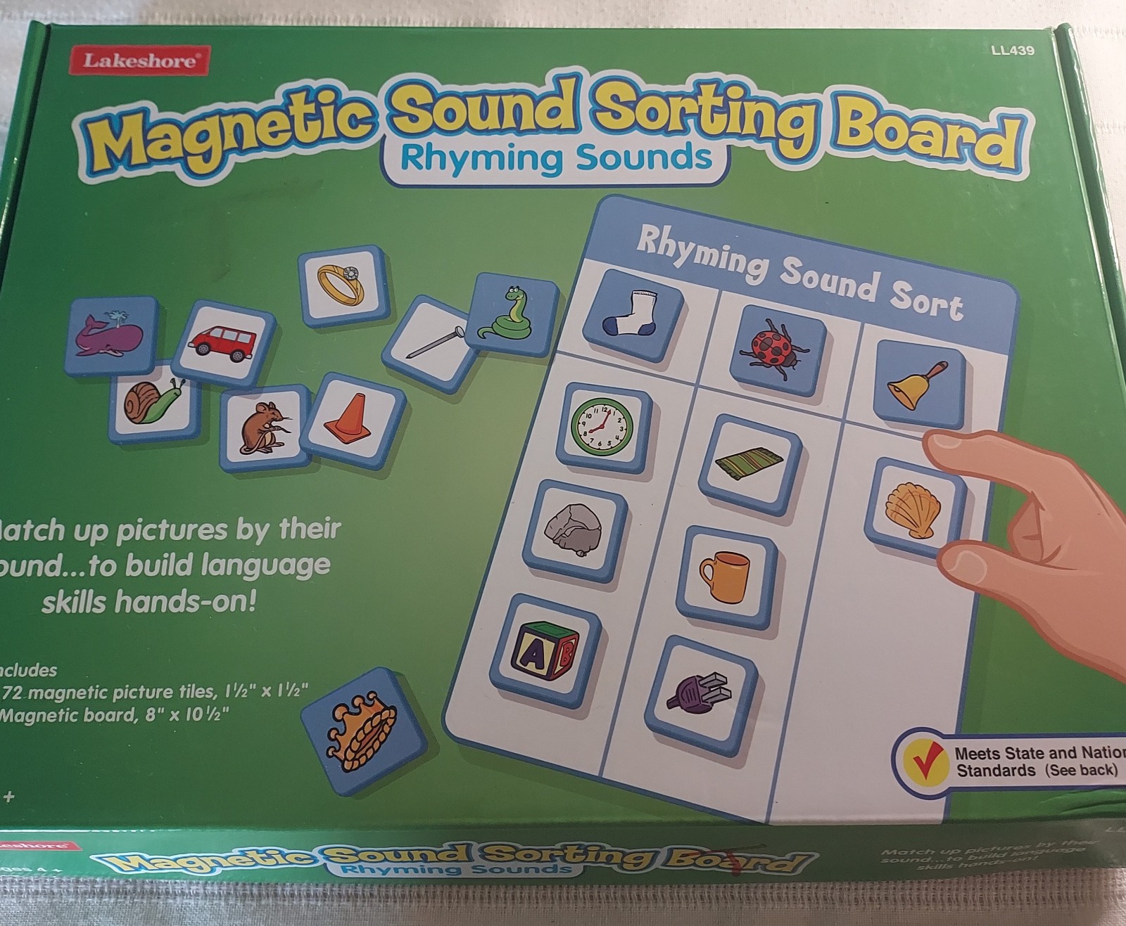 Lakeshore Magnetic Sound Sorting Board Rhyming Sounds Reading Phonics Sorting
