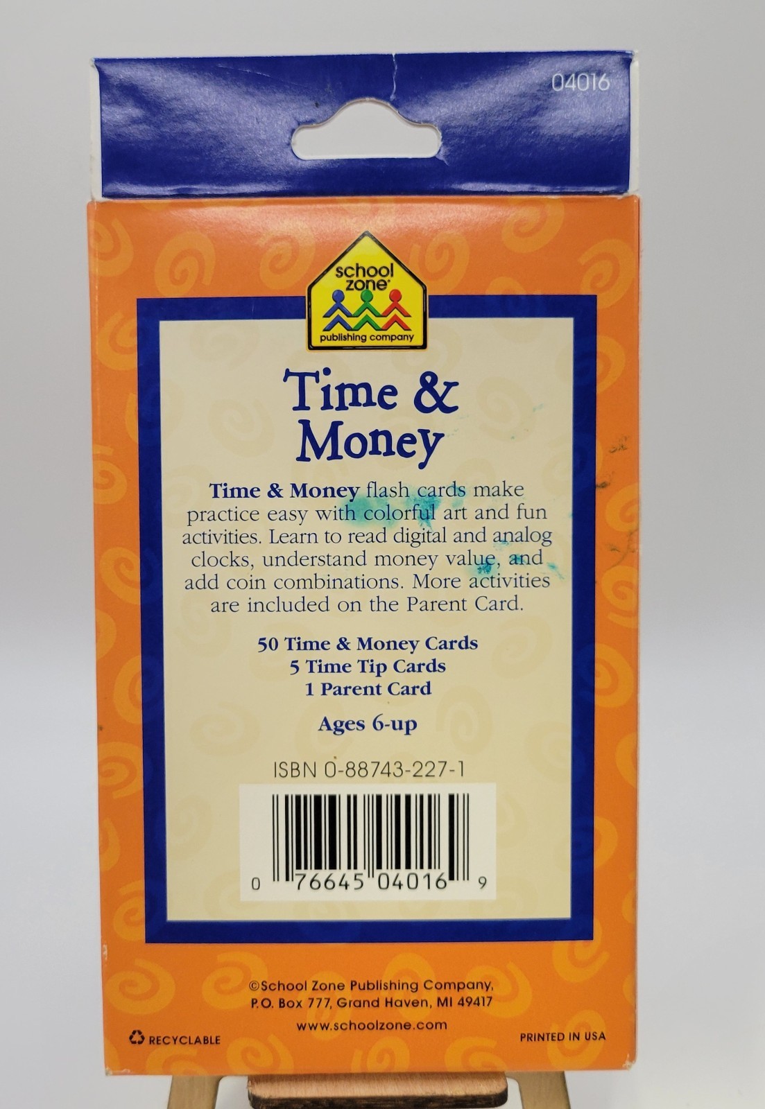 Vintage School Zone Time & Money Flash Cards