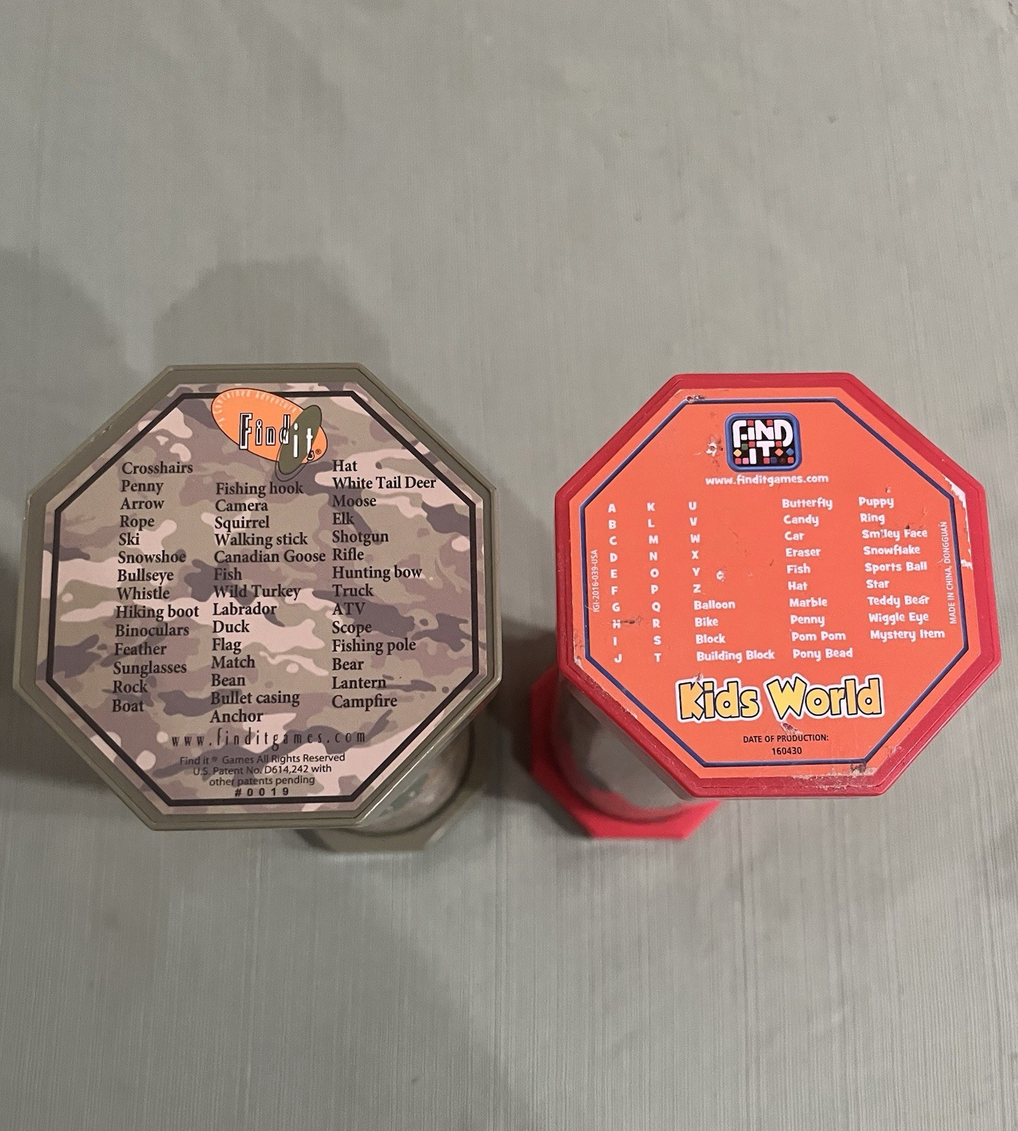 Find It I Spy Tube Game Sensory Lot of 2 Preschool Kindergarten