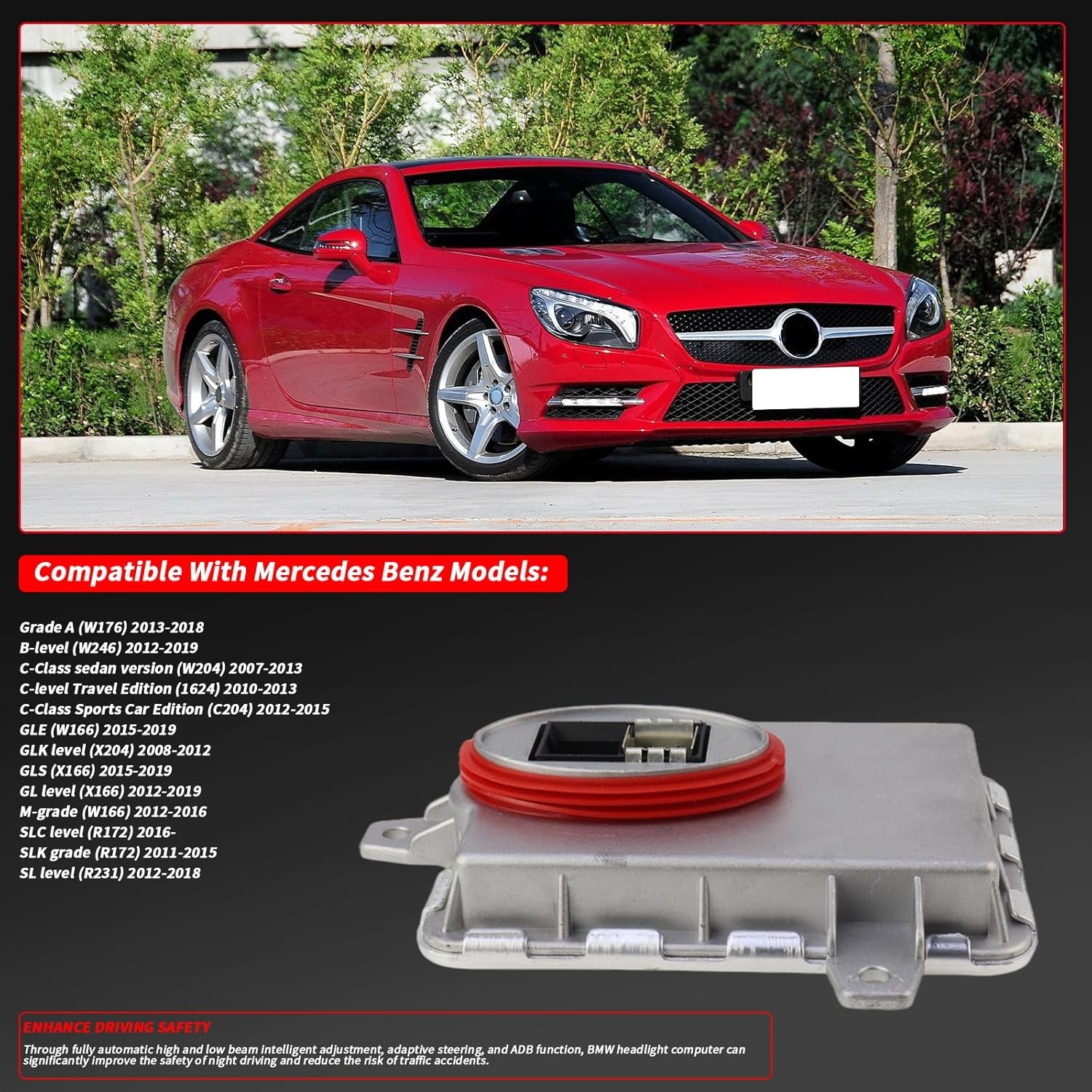 1669002800 D1S 6000K Headlight Control Unit, Bulb 6000K Set 2008-2025 for
