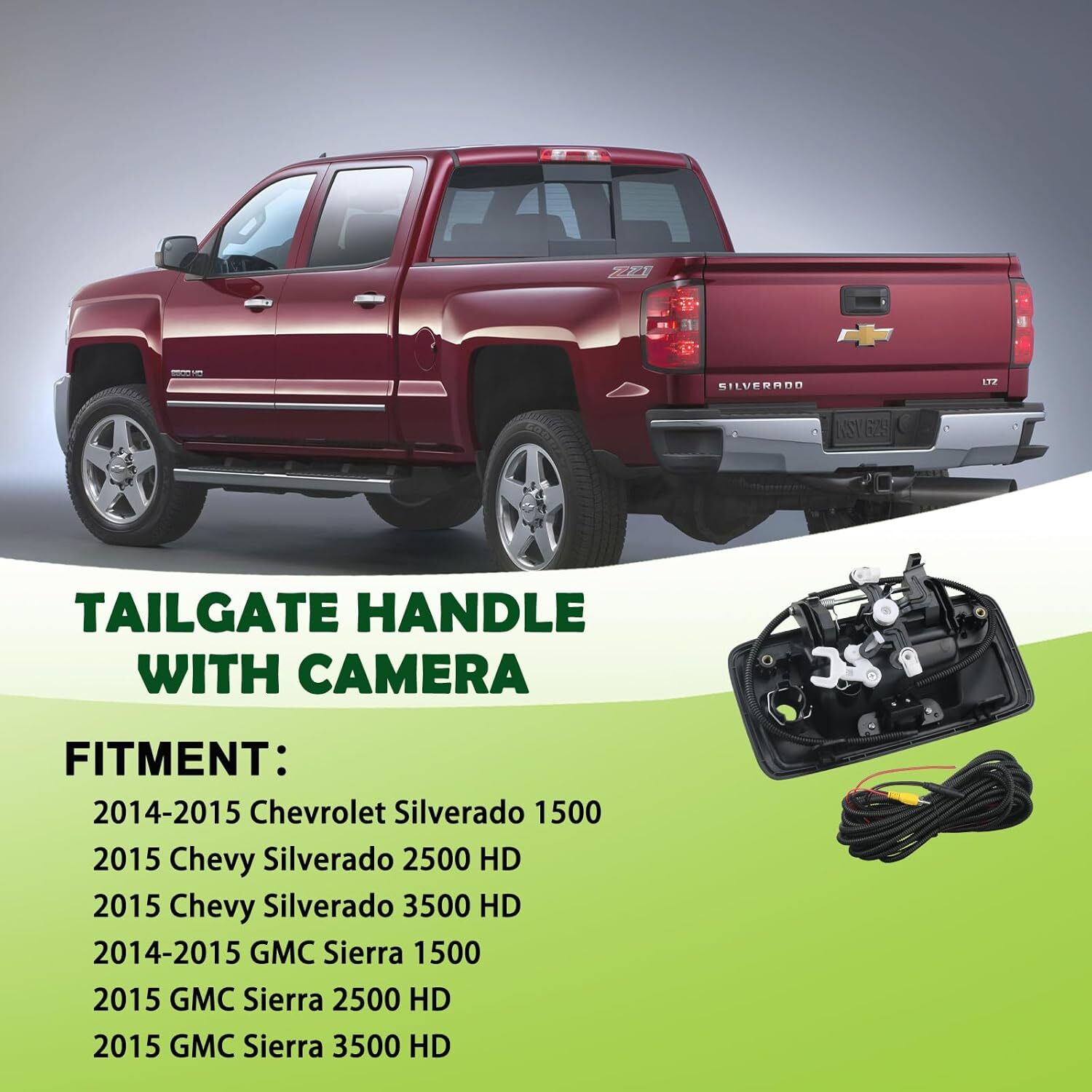 Backup Camera Tailgate Handle Rear View Camera Liftgate Latch Handle with