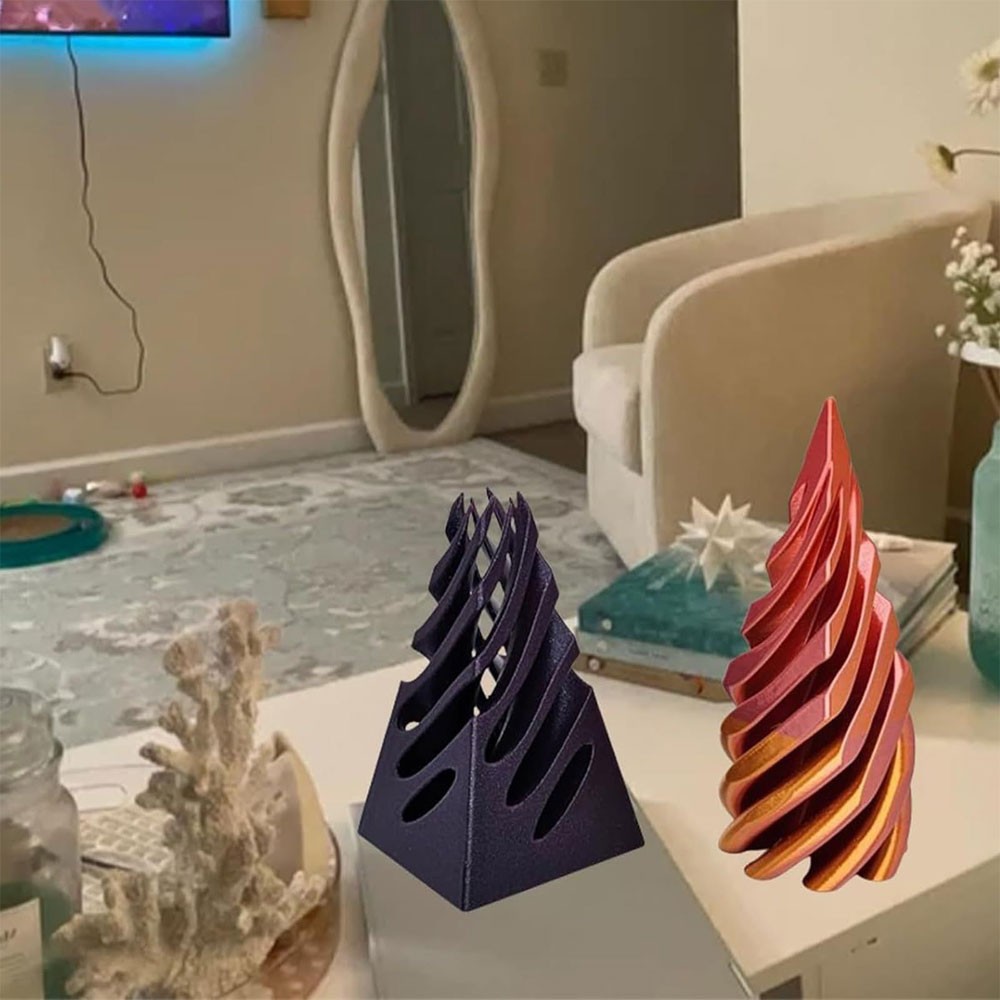 3D Impossible Pyramid Passthrough Sculpture Ancient Art Building Model JQ
