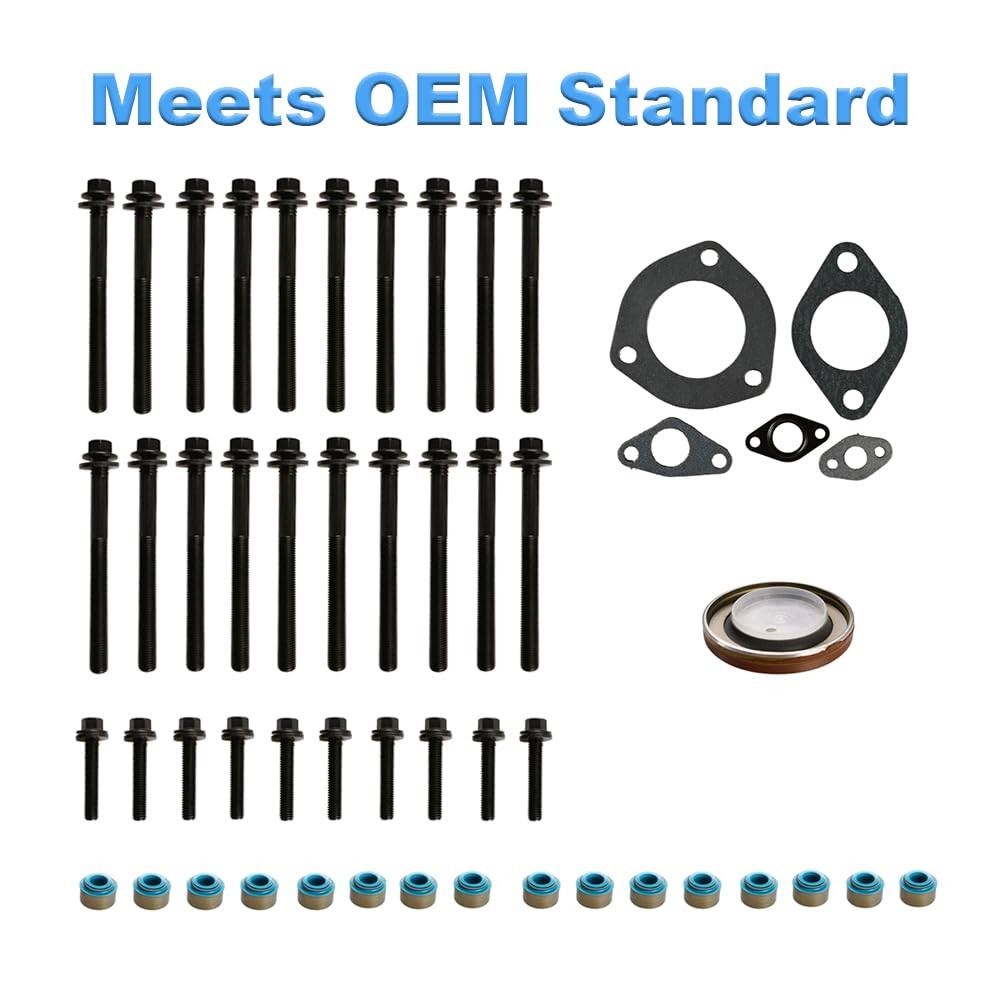 Full Cylinder Gasket Set with Head Bolts Compatible with Dodge Challenger