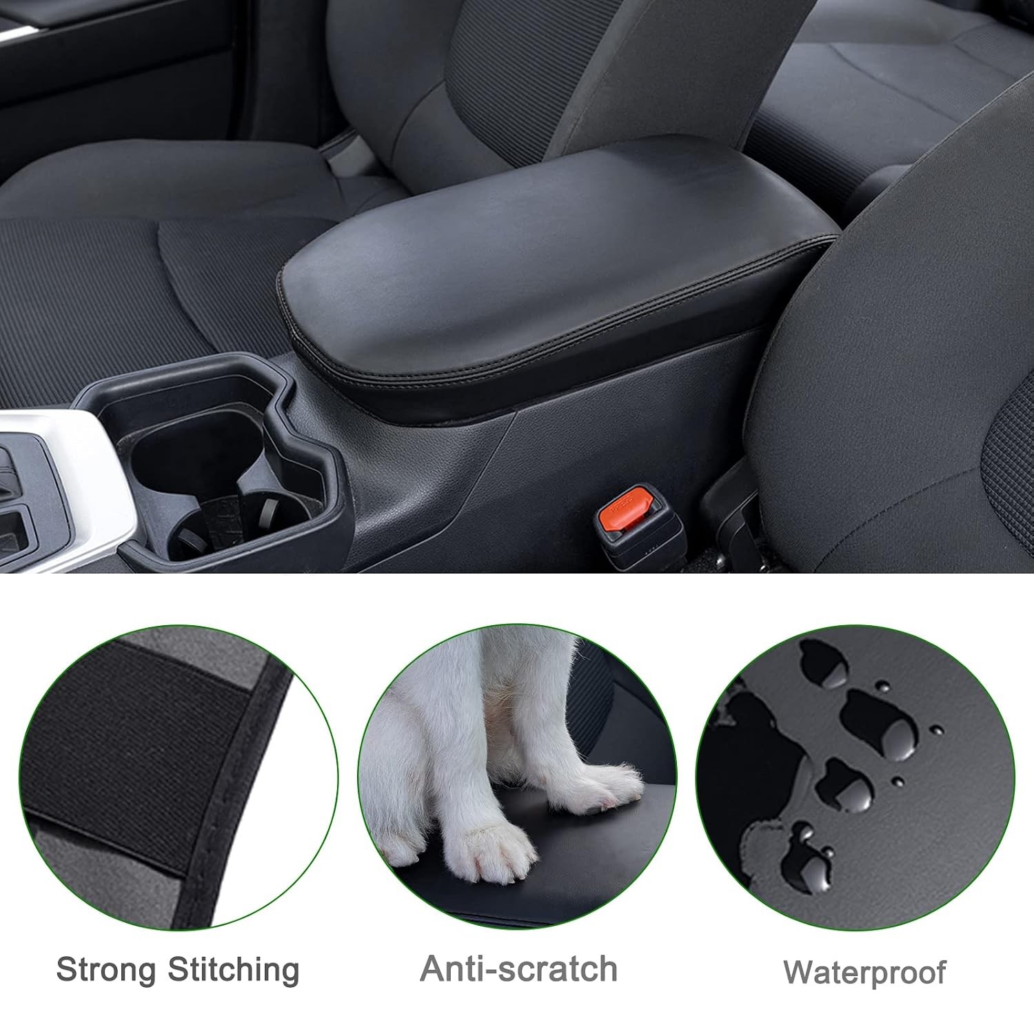 JDMCAR Center Console Armrest Cover for 2025 Toyota RAV4 Accessories 2024 2023 2