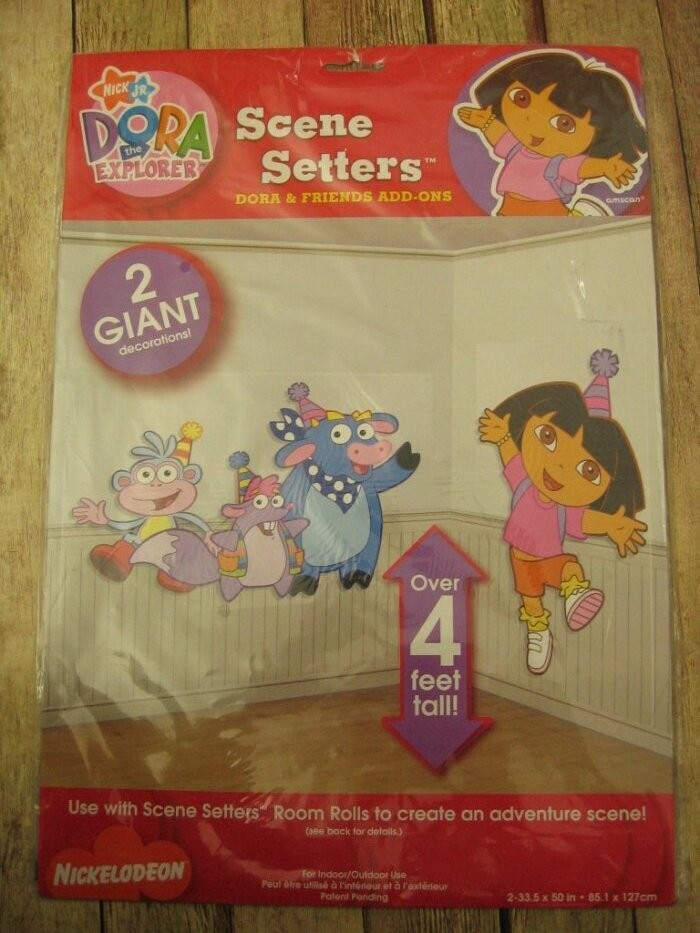 VTG Dora Explorer Scene Setters Friends Add On Lot Diego & Wall Impressions NOS