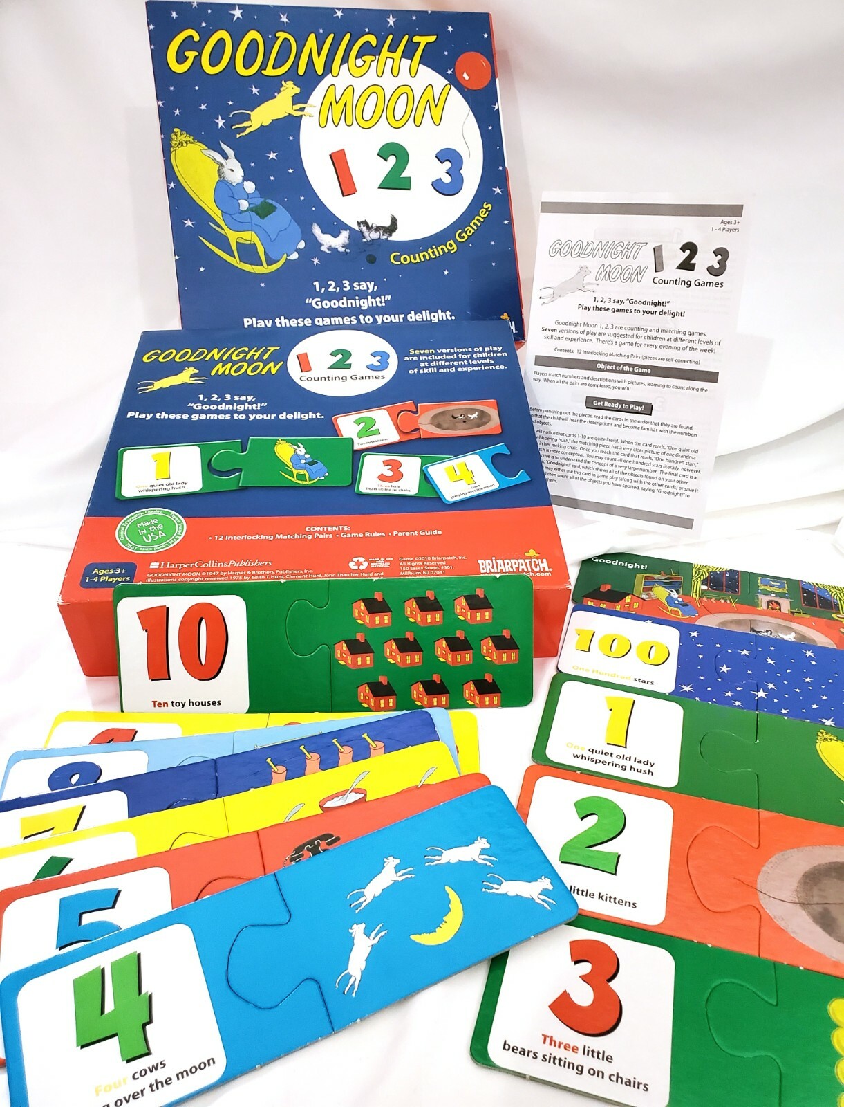 GOODNIGHT MOON 123 Counting Games Briarpatch teach learn numbers age3+ 1-4player