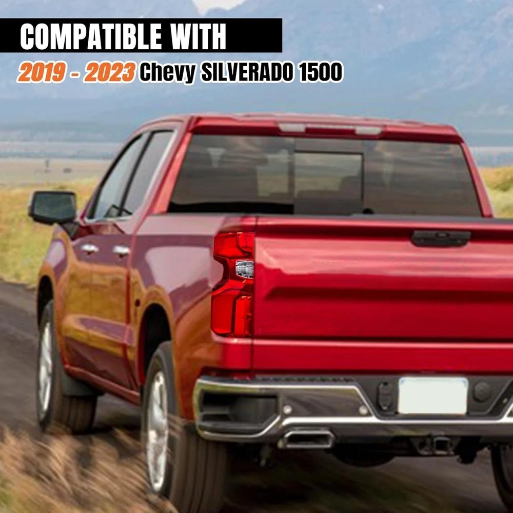 LED Tail Light Assembly Compatible with 2019-2023 Chevy Silverado 1500 left side