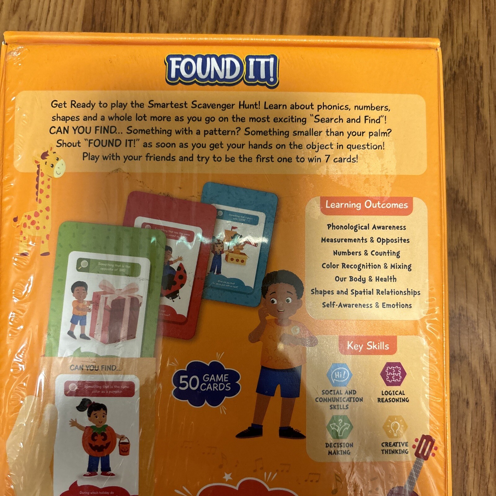 Skillmatics Card Game “Found It” Indoor Edition New in Package Sealed Ages 4-7