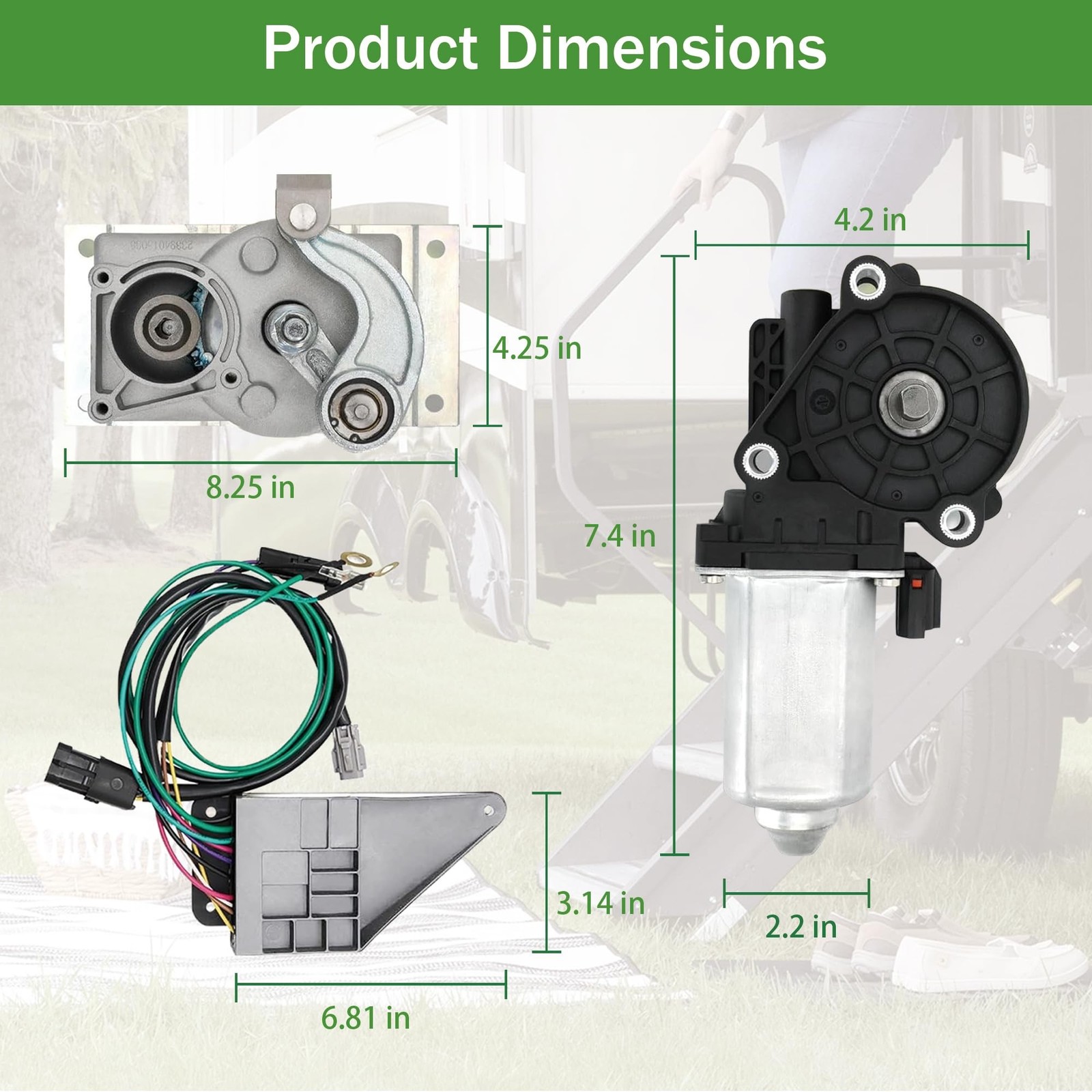 RV Step Motor Conversion Kit for Linkage B fits for Lippert Kwikee Electric E…