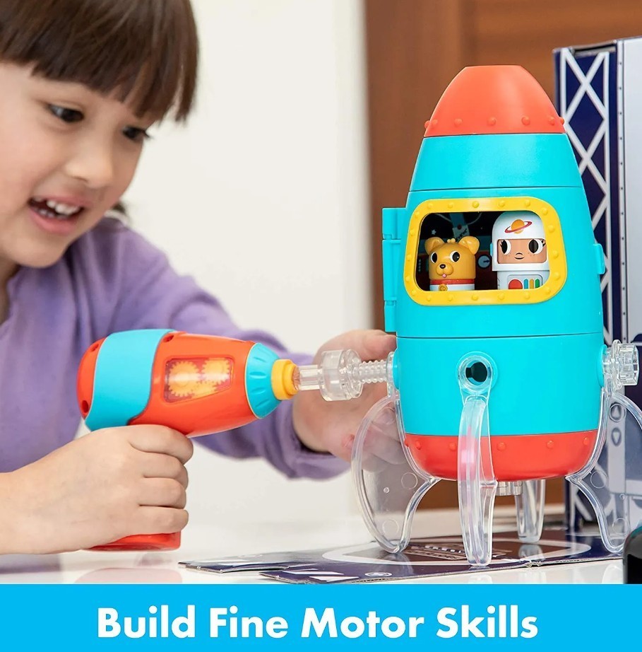DESIGN & DRILL® Bolt Buddies® Rocket Creative Play Educational Insights NEW