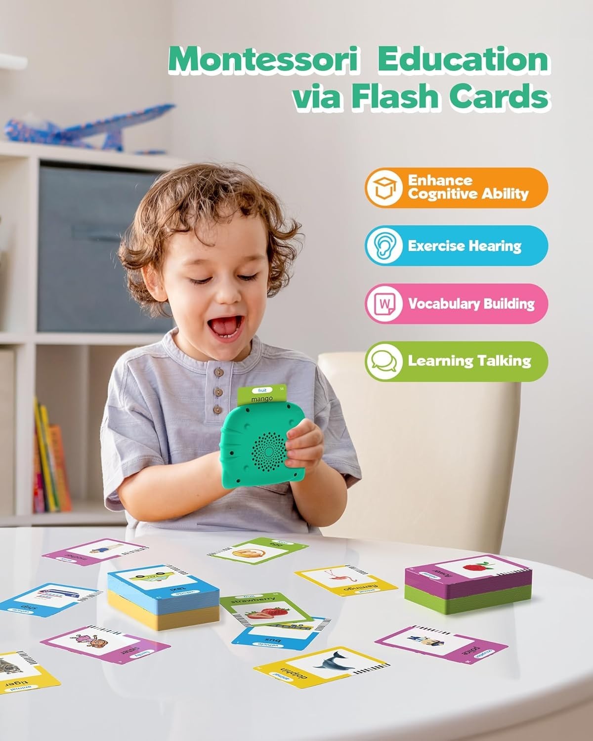 224 Word Talking Flash Cards for 1-5 Olds – Speech & Language Skills