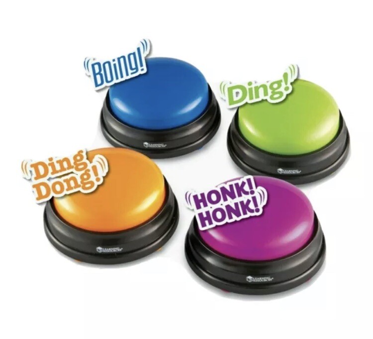 Learning Resources Answer Buzzers, Set of 4 Assorted Colors – Works Great