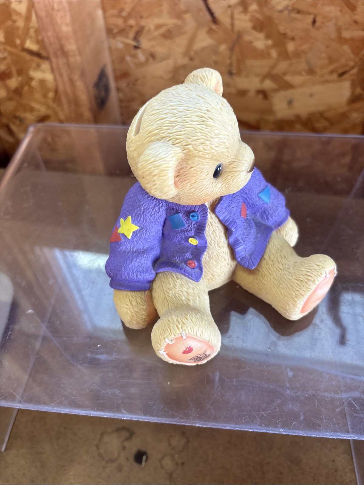 ENESCO Cherished Teddies Hard Plastic Coin Bank 4” Priscilla Hillman Vintage 98’