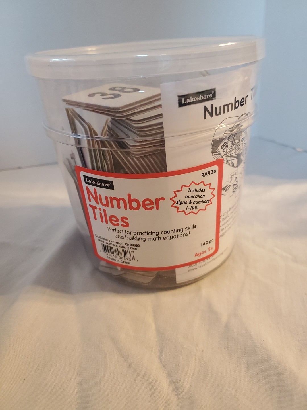 Number Tiles Math Set by Lakeshore Learning