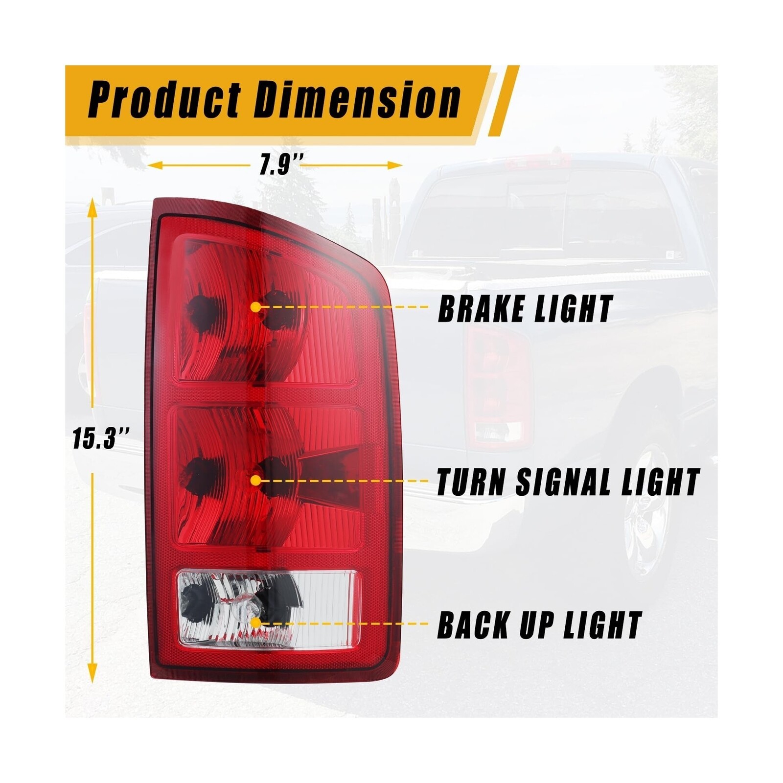 Boine Tail Light Compatible With 2002 2003 2004 2005 2006 Dodge Ram 1500 2500…