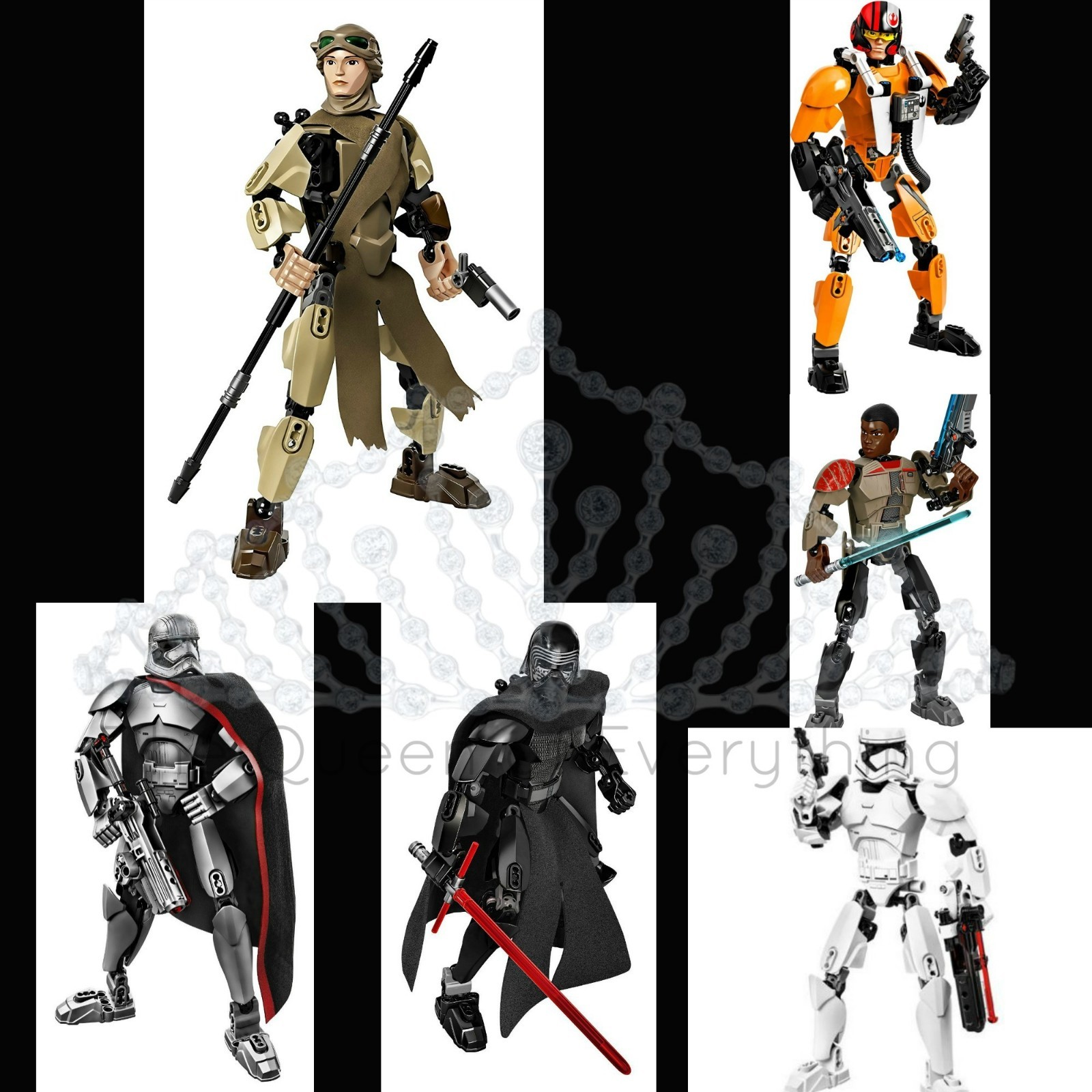 Star Wars Buildable Figure Sets Rouge One Force Awakens Original *FAST SHIP*