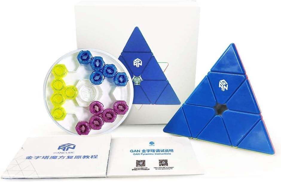 GAN Pyraminx Cube,GAN Pyraminx, 60 magnets, GAN Pyraminx, UV coated stickerless