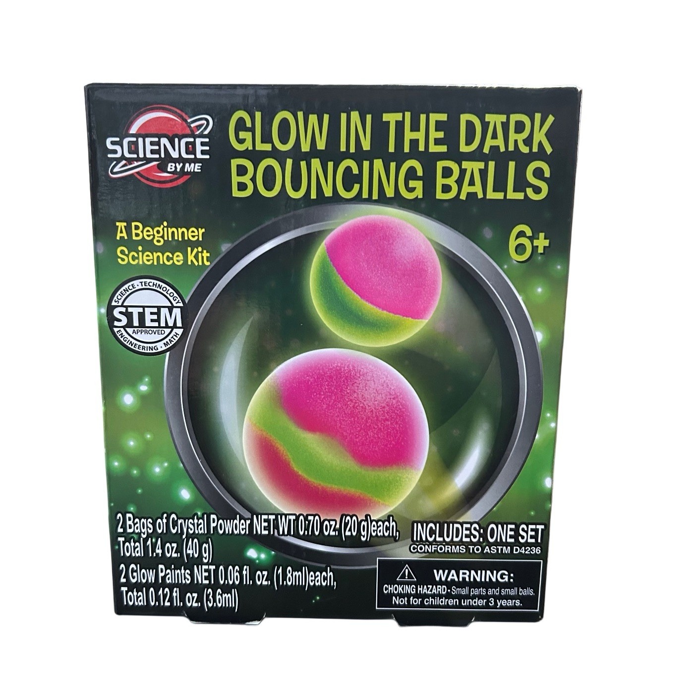 Science By Me STEM DIY Glow In The Dark Bouncing Balls Create Your Own Toy New