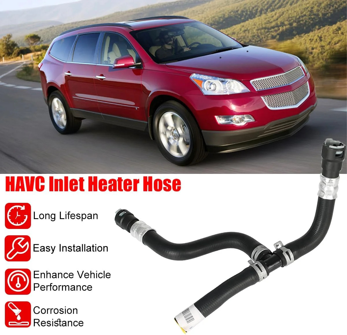 Engine Heater Hose Set Assembly Replacement for Buick Enclave 2008-2017 for GMC
