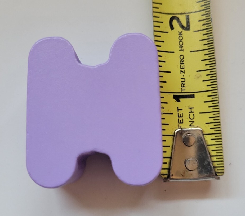 FAO Schwarz Toy Wood Alphabet Puzzle Animal Replacement Purple Hippo “H” Only