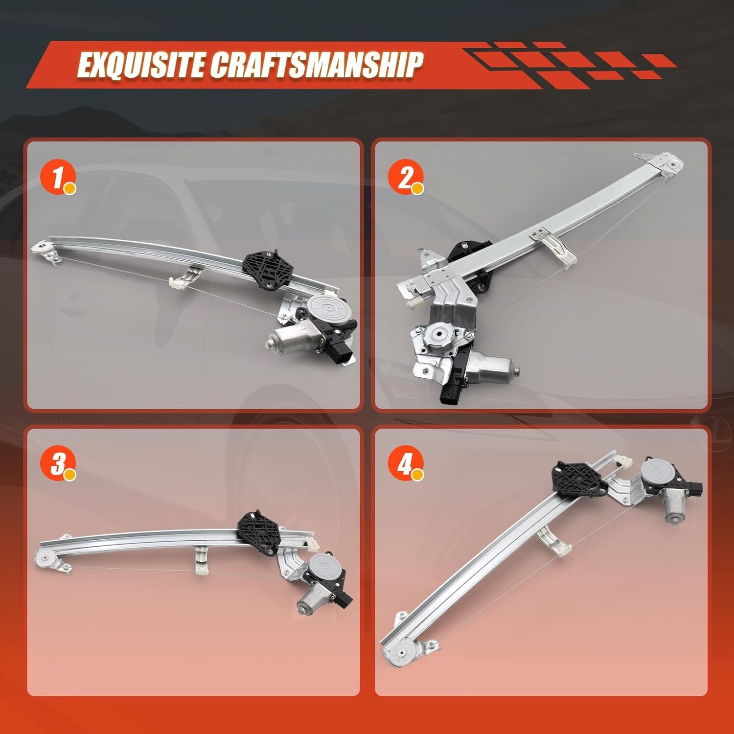 Power Window Regulator with Motor Compatible with 2014-2018 Subaru Forester