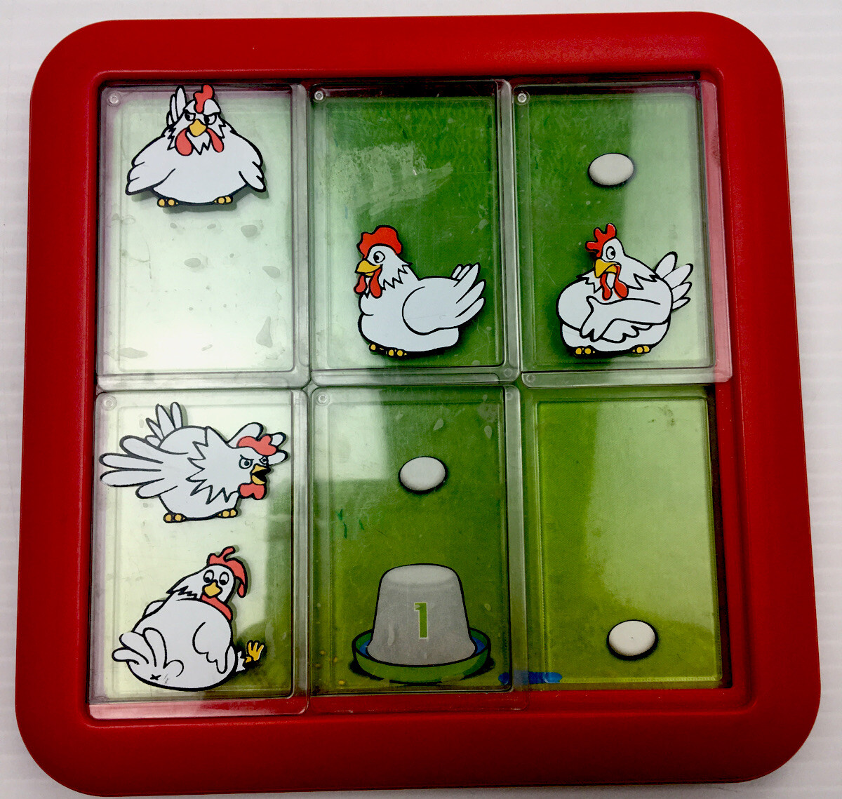 Retro Chicken & Eggs Squares Toy 1990