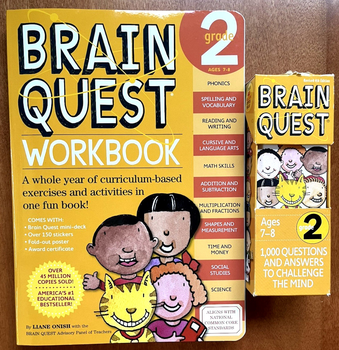 Brain Quest Cards and Workbook Grade 2 (ages 7 -8) Very good condition
