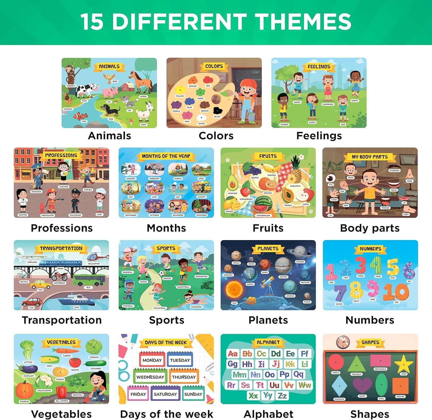 Preschool Busy Book for Toddlers 1-3-4 with 8 Colorful Markers – 30 Page Montess