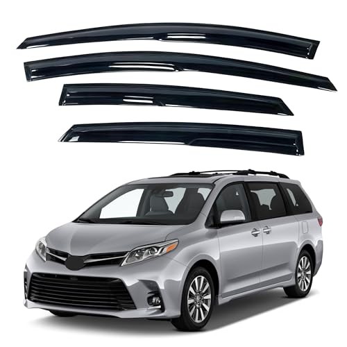 IG Window Visors Fit for 2011-2020 Toyota Sienna, Out-Channel Rain Guards Vent