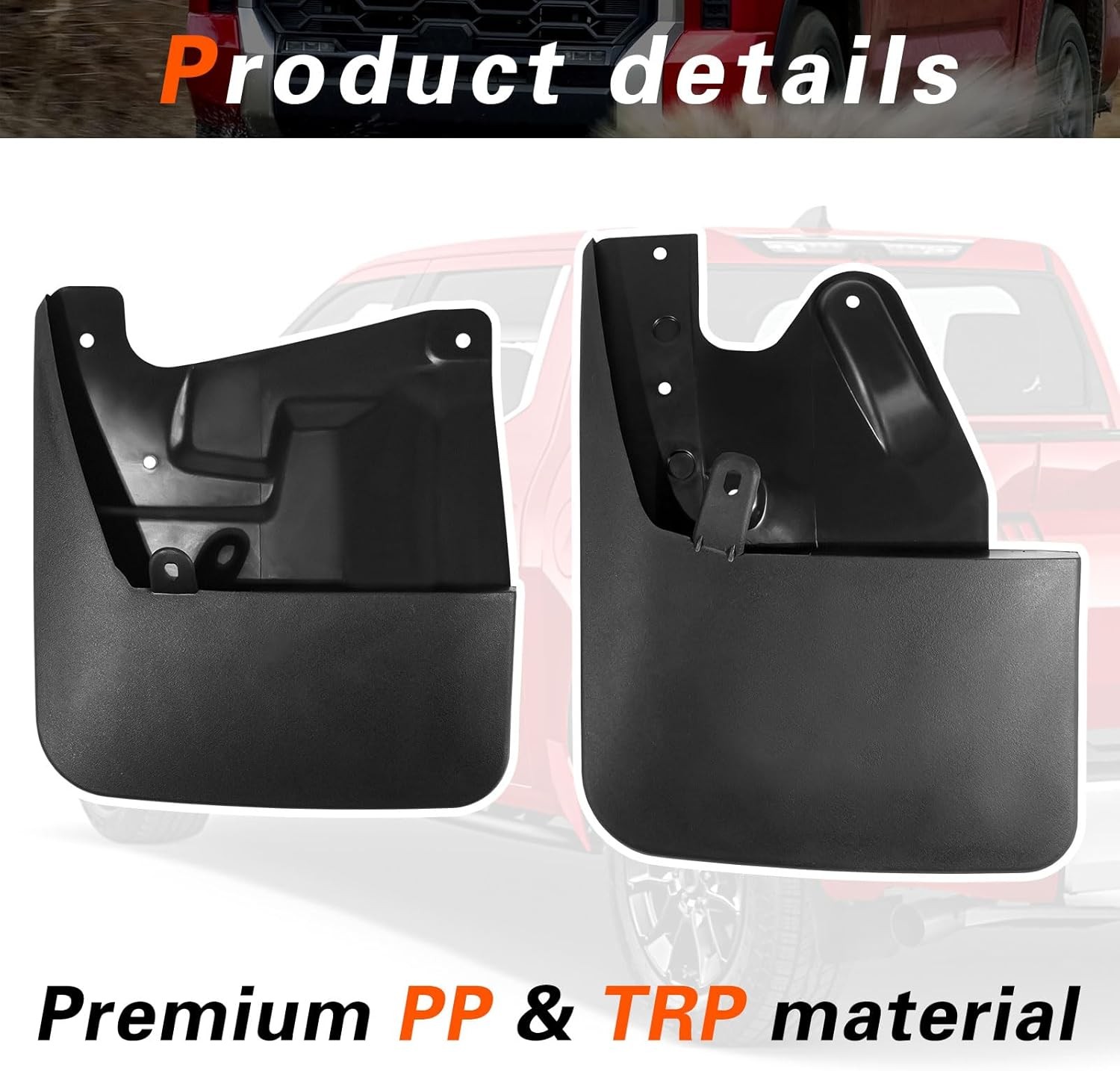 2022 Tundra Mud Flaps Compatible with 2022 2023 2024 Toyota Tundra with Hardware