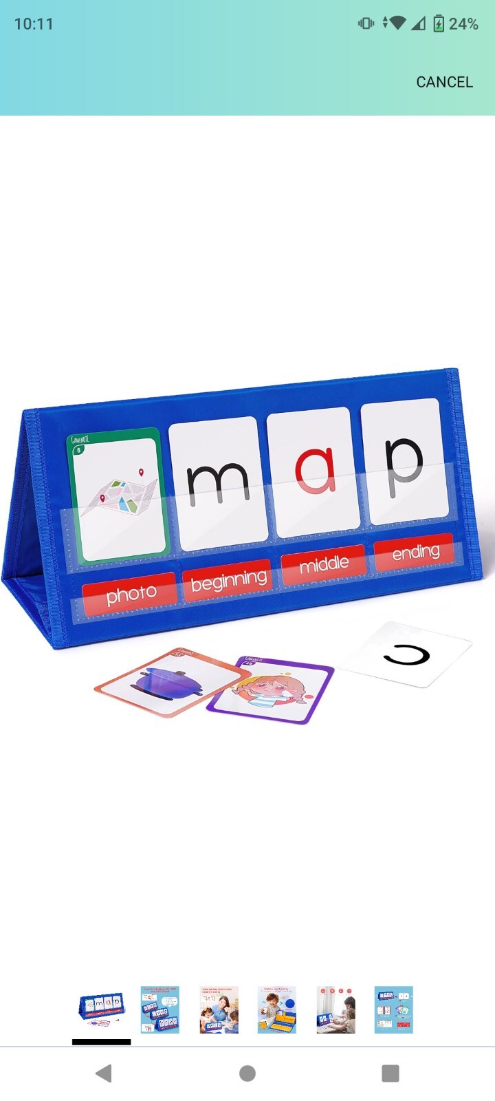 CVC Words Match Cards – Word Building Desktop Pocket Chart Tent Cards Kit, New