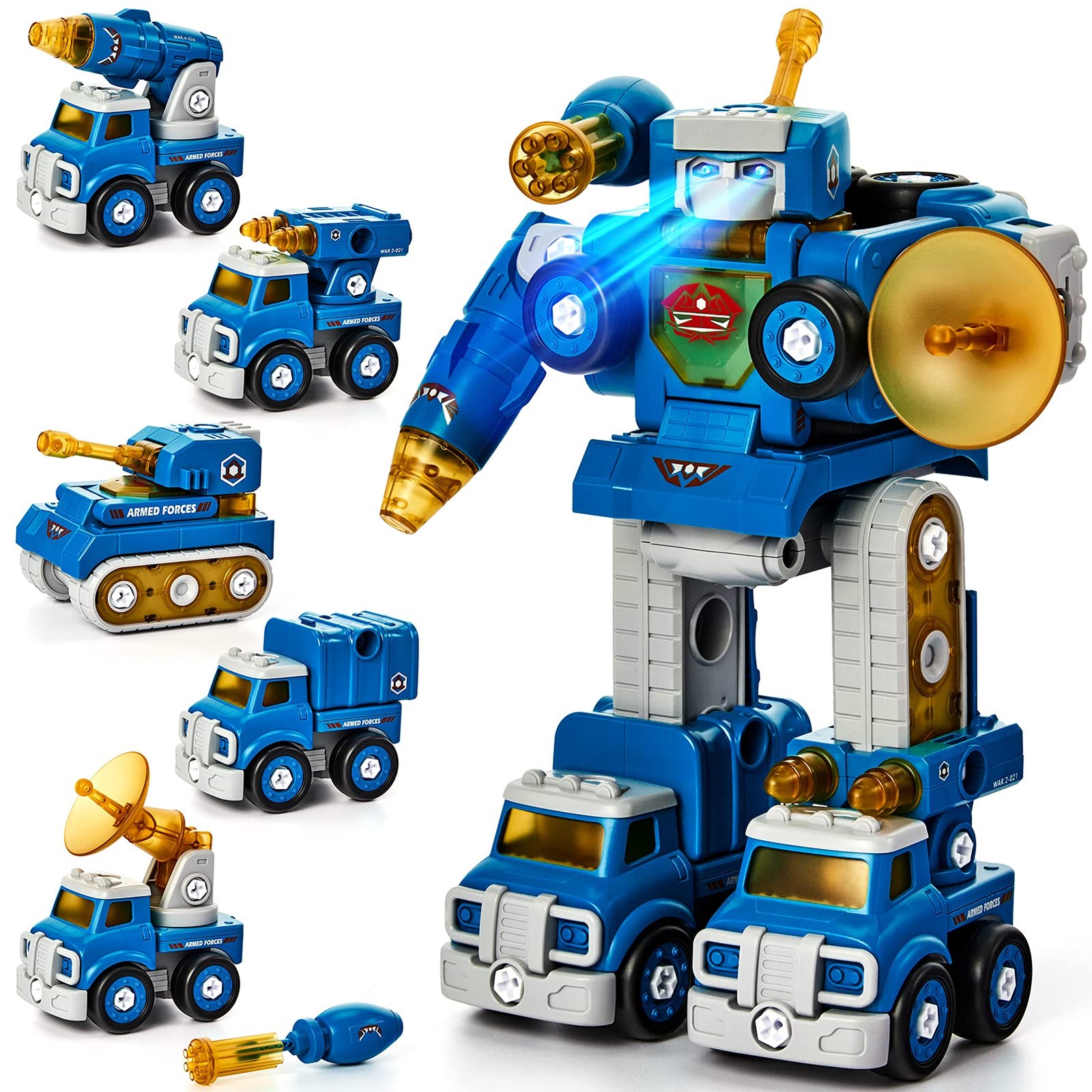 hahaland Toys for 5 Year Old Boy Birthday Gift, Stem Boys 6 Large, Blue