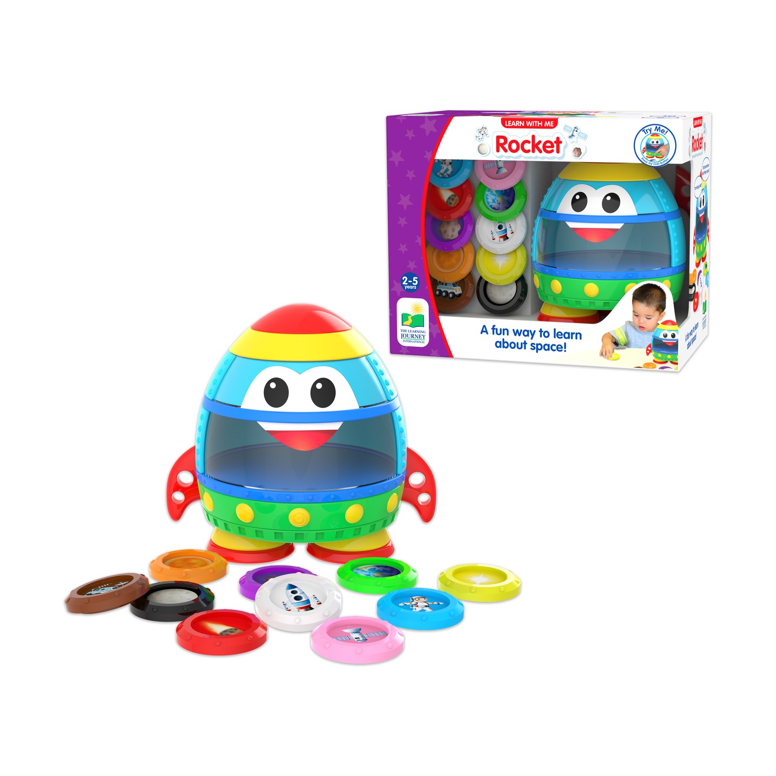 New – The Learning Journey Learn with Me – Rocket – Ages 2-5 | 1+ players
