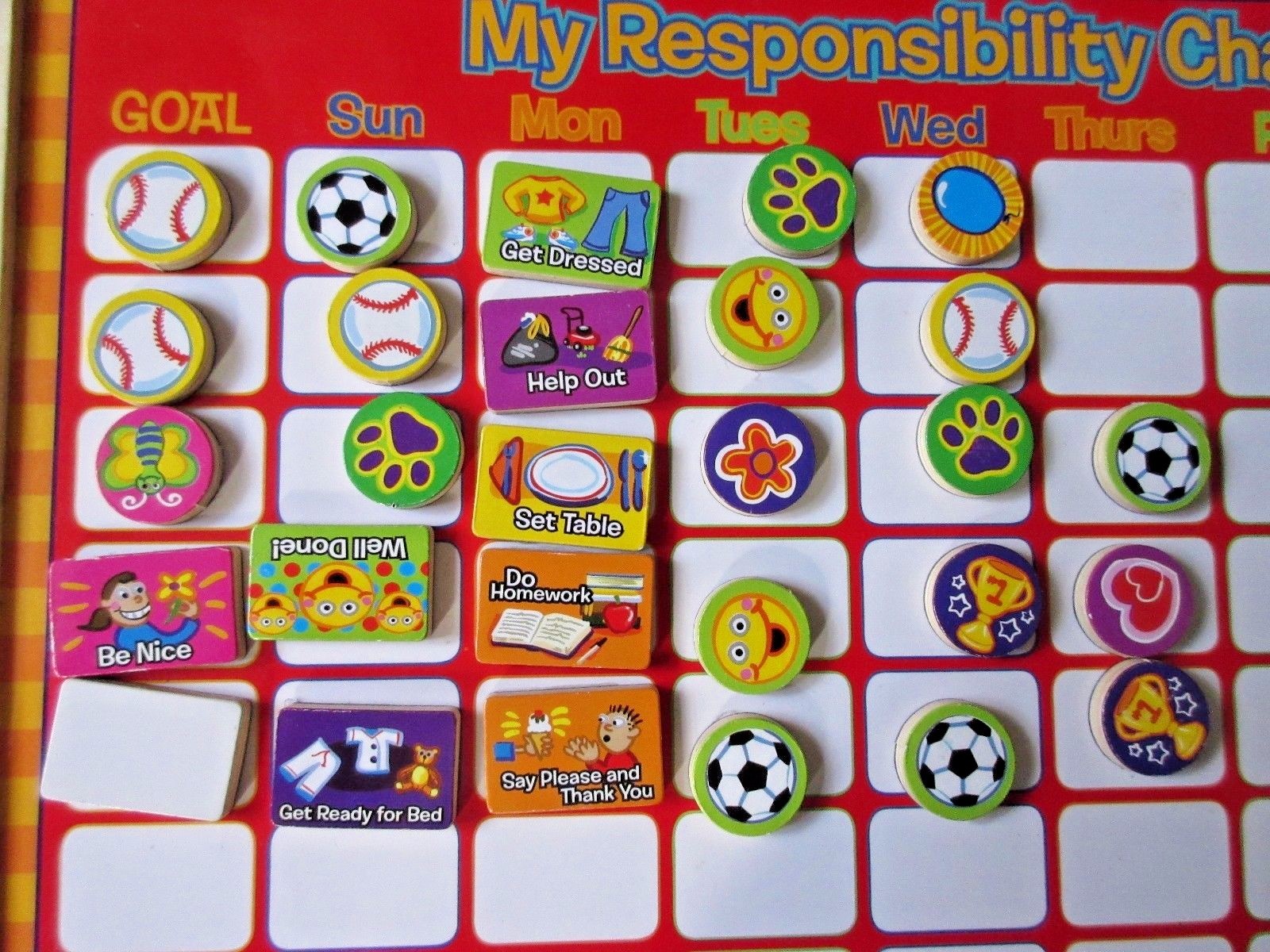 Replacements Magnetic Markers for My Responsibility Chart Magnetic Erase Board