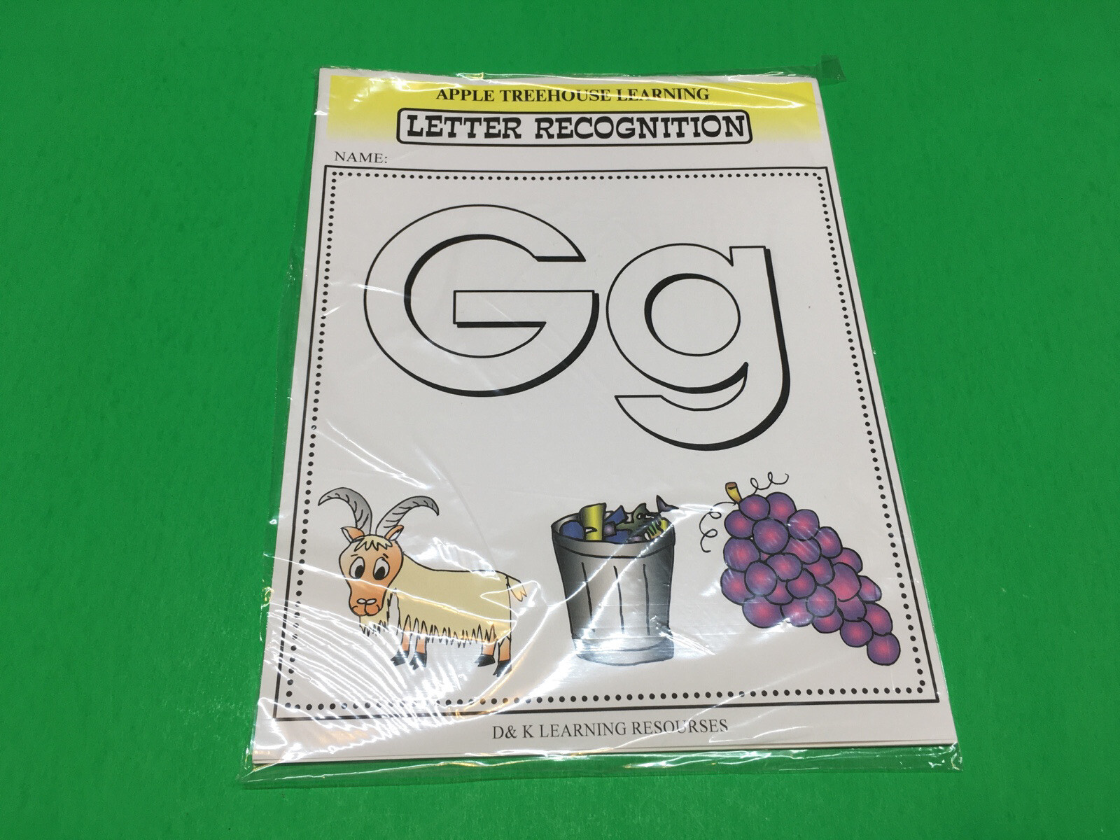 Letter Gg – Apple Treehouse Worksheets – Preschool Teaching supplies 20pgs