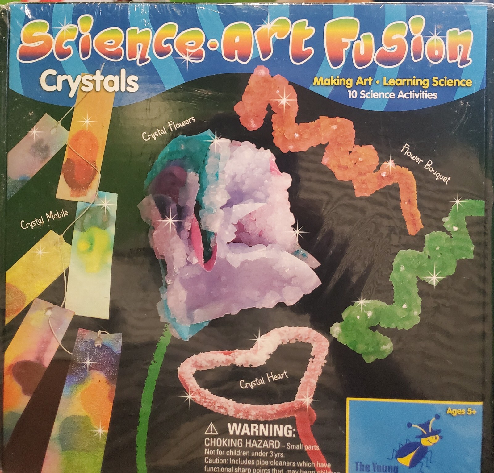 Young Scientists Club Science- Art Fusion Crystals Kit New