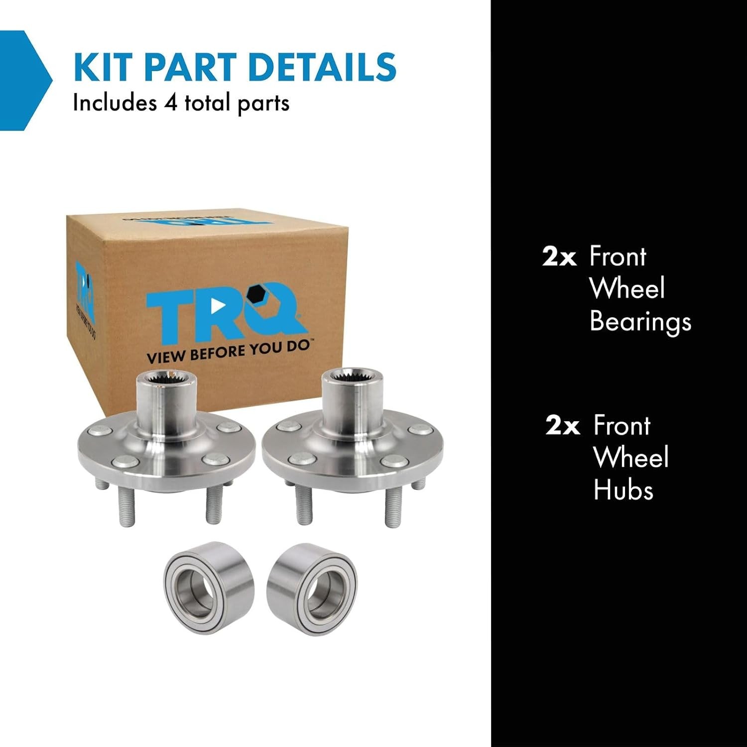 TRQ Wheel Bearing & Hub Kit Compatible with 2013-2019 Ford Escape 2015-2019