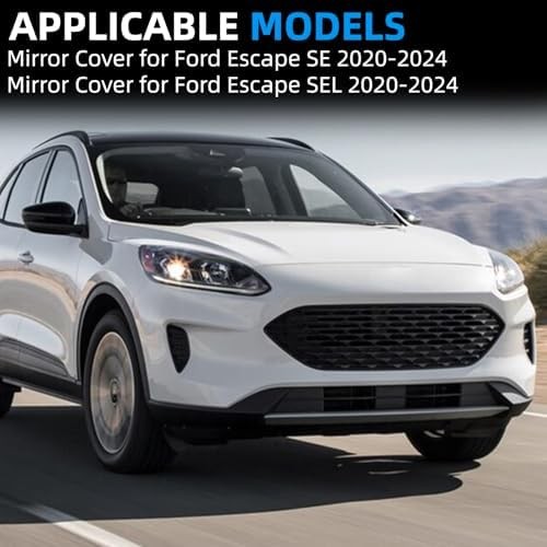 Passenger Side Mirror Cover Replacement for Ford Escape SE 2020 2021 2022 2023 2