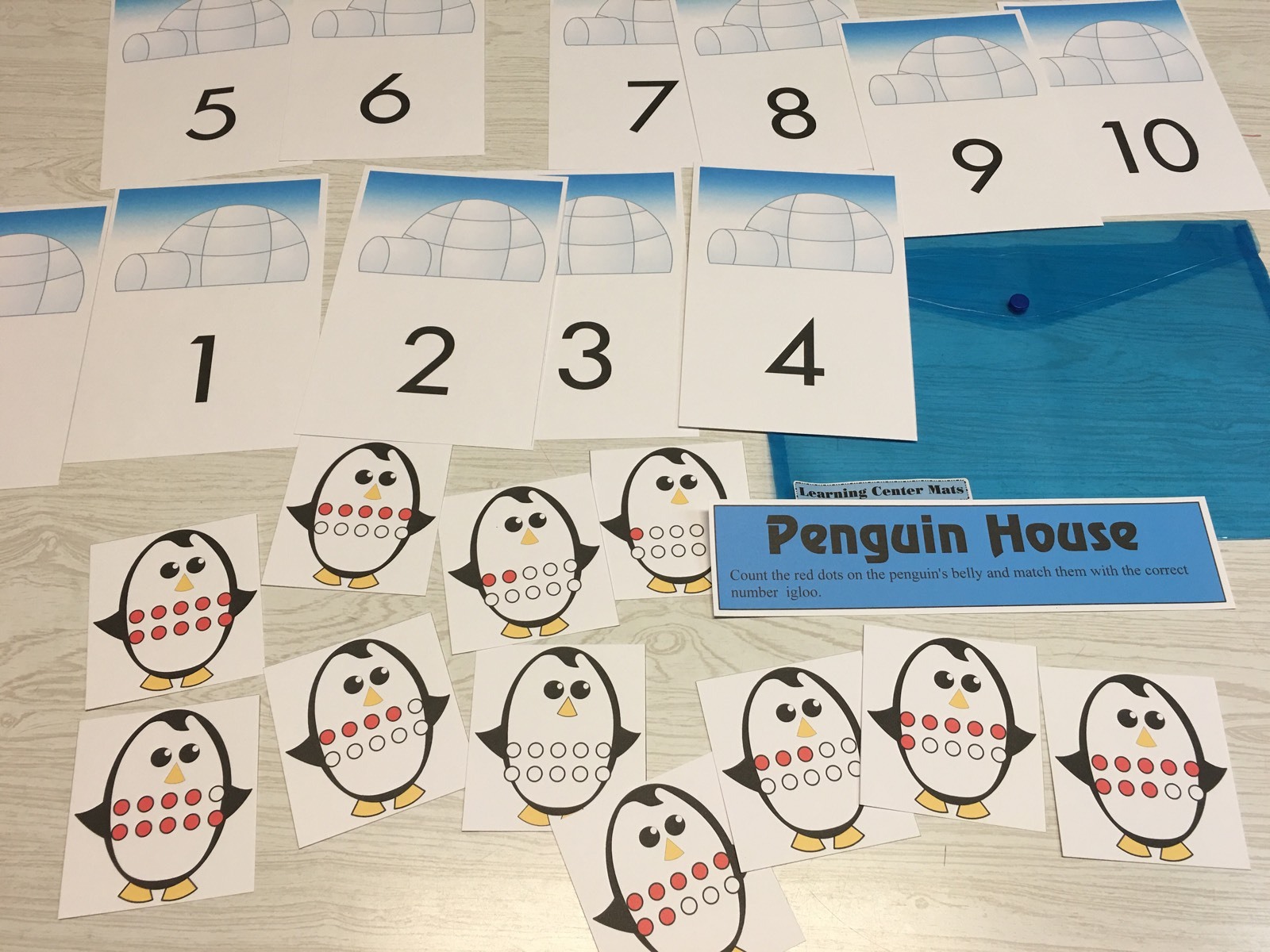 Penguin House Learning Center- Math Mats MATS – Laminated Mats