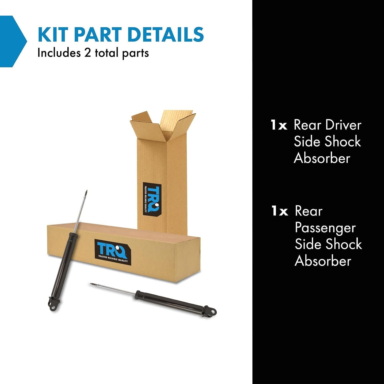 TRQ Rear Shock Absorber Set Compatible with 2011-2014 Hyundai Sonata 2011-2015 K